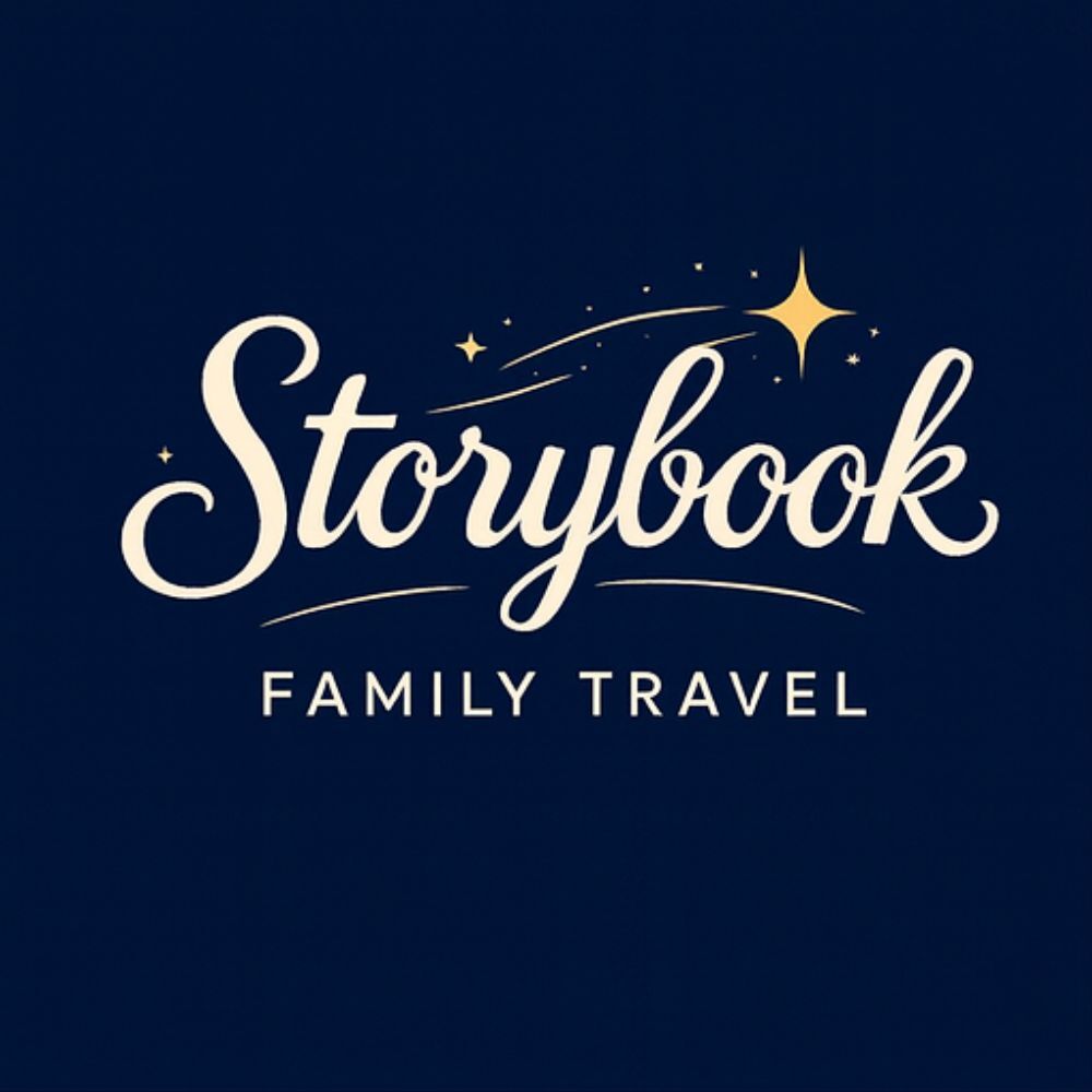 logo for storybook family travel